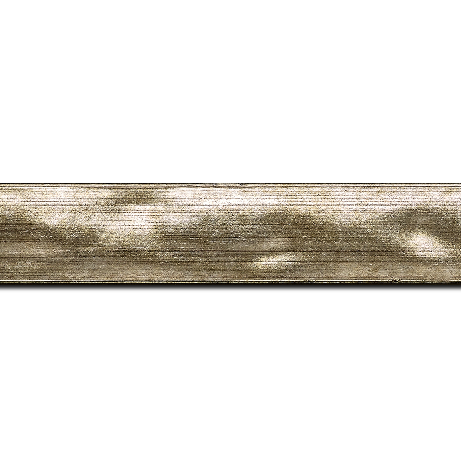 Baguette longueur 1.40m bois profil en pente bosselé largeur 3.3cm couleur champagne