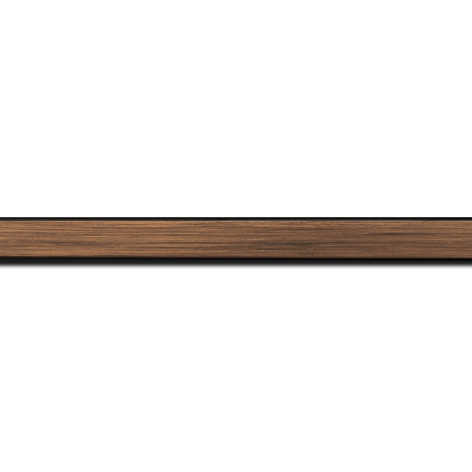 Baguette longueur 1.40m bois profil plat largeur 1.5cm couleur cuivre foncé