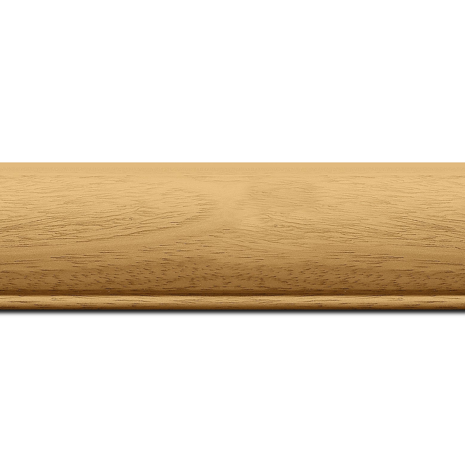 Pack par 12m, bois profil arrondi largeur 4.7cm couleur naturel satiné (longueur baguette pouvant varier entre 2.40m et 3m selon arrivage des bois)