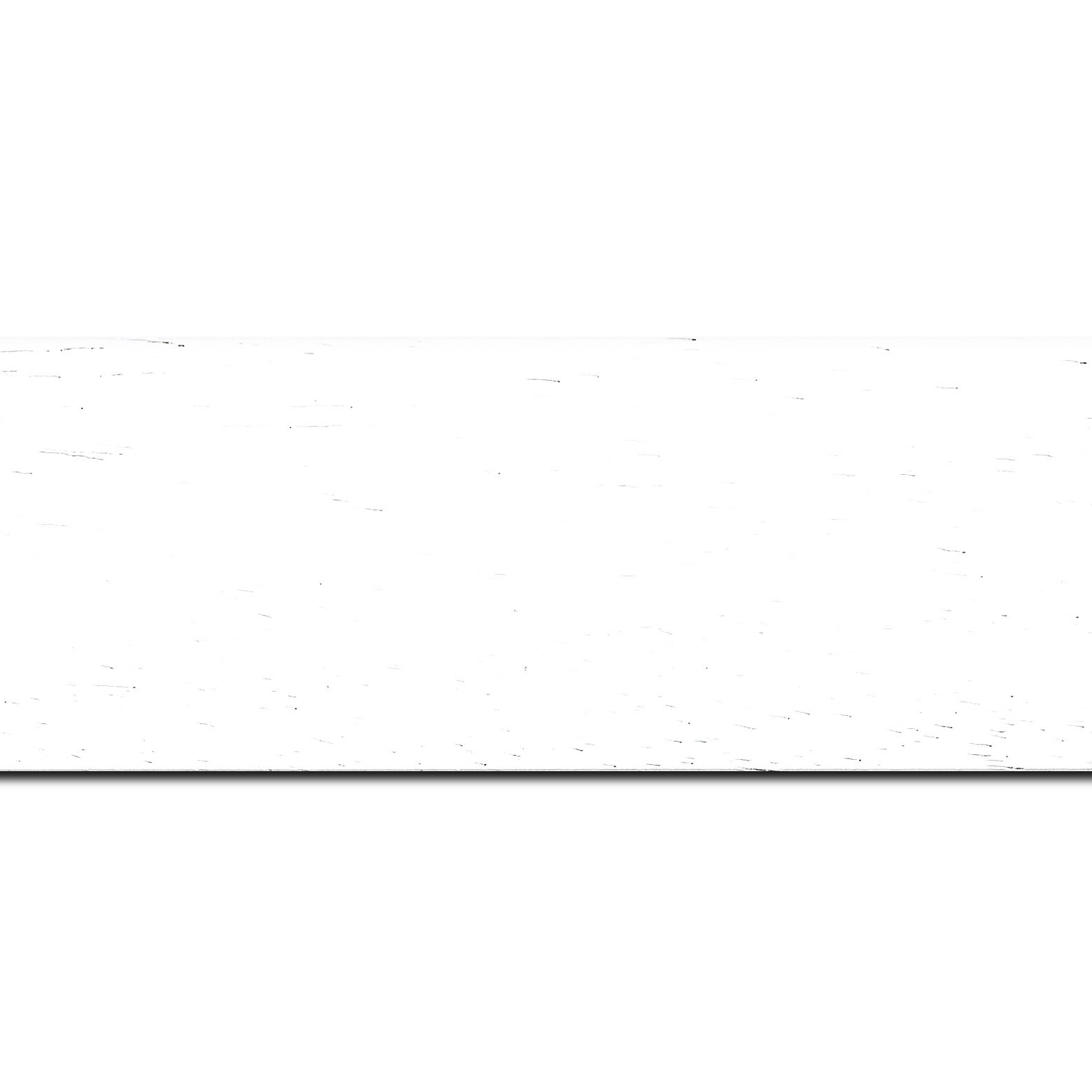 Baguette longueur 1.40m bois profil plat largeur 5.9cm couleur blanc satiné
