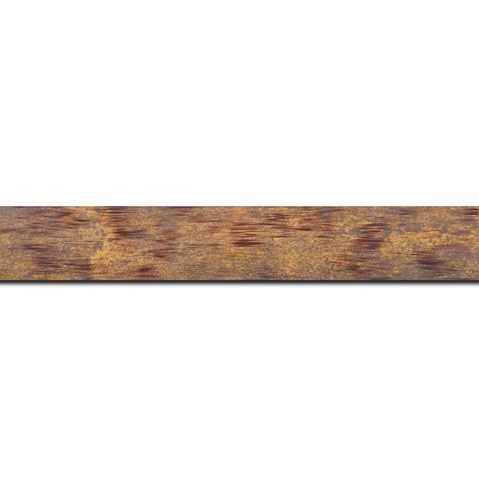 Baguette service précoupé Bois profil concave largeur 2.4cm de couleur bordeaux patiné fond or