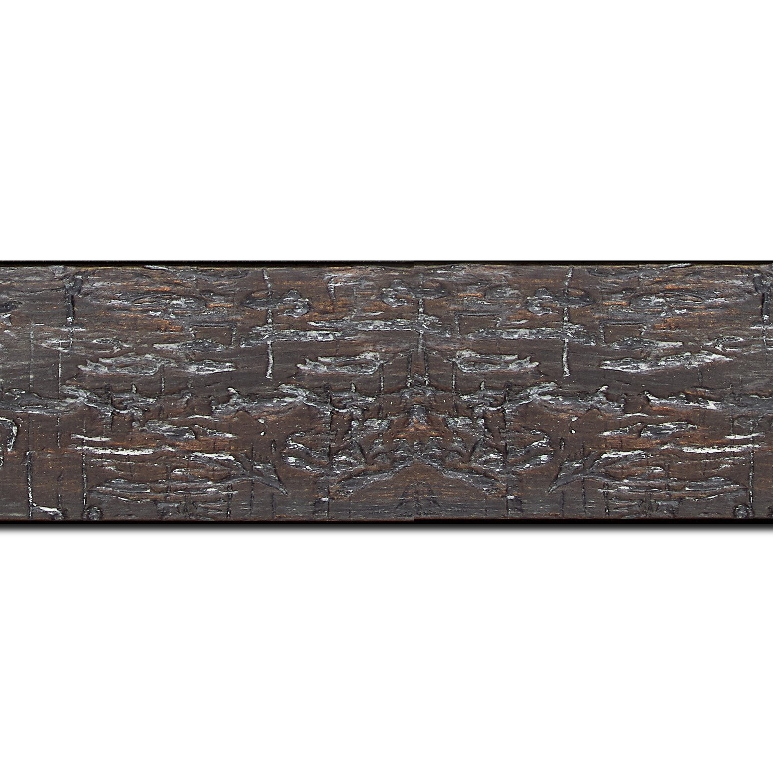 Baguette longueur 1.40m bois profil plat largeur 5cm couleur noir anthracite finition bois brut aspect palette