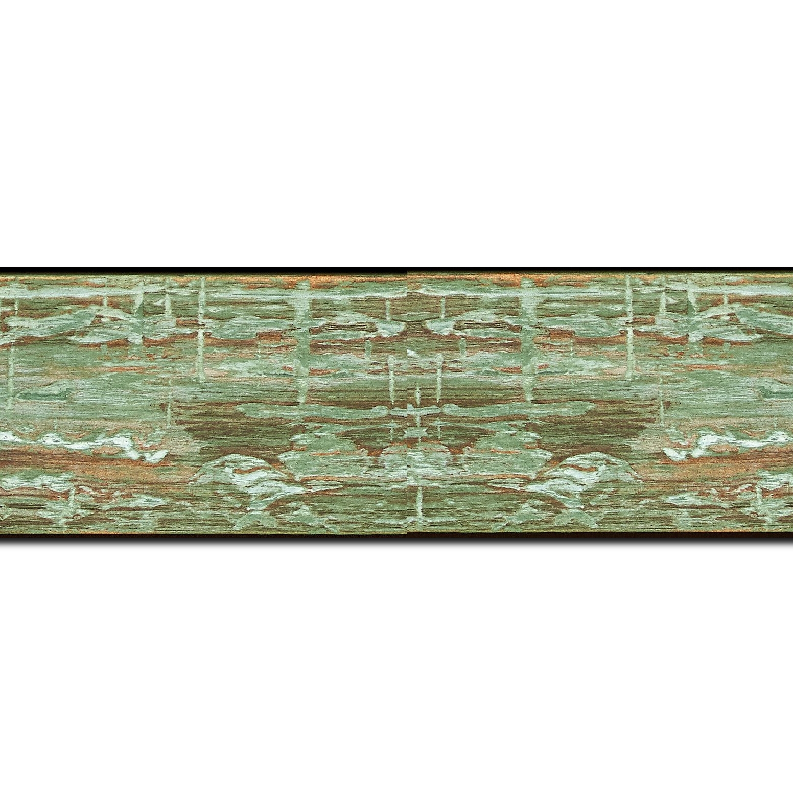 Baguette longueur 1.40m bois profil plat largeur 5cm couleur vert finition bois brut aspect palette