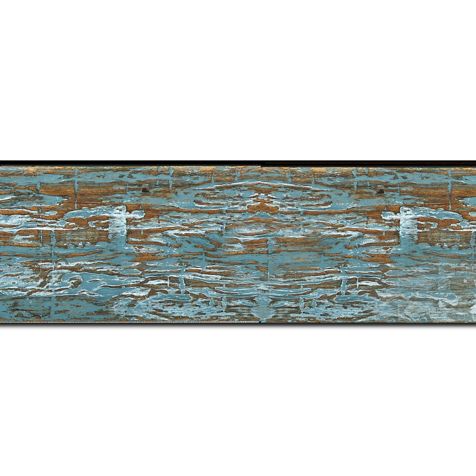 Pack par 12m, bois profil plat largeur 5cm couleur bleu turquoise finition bois brut aspect palette (longueur baguette pouvant varier entre 2.40m et 3m selon arrivage des bois)