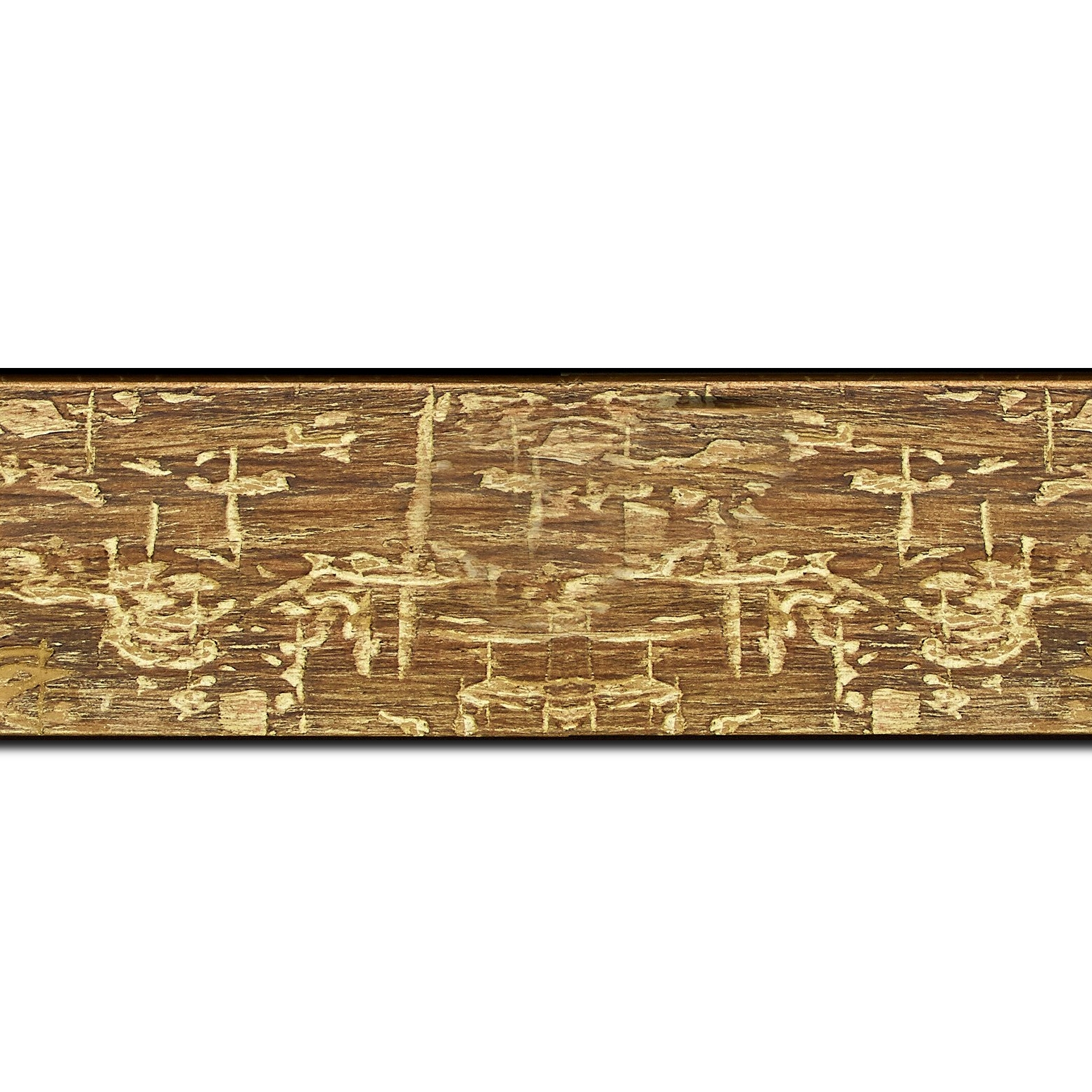 Baguette longueur 1.40m bois profil plat largeur 5cm couleur marron jauni finition bois brut aspect palette