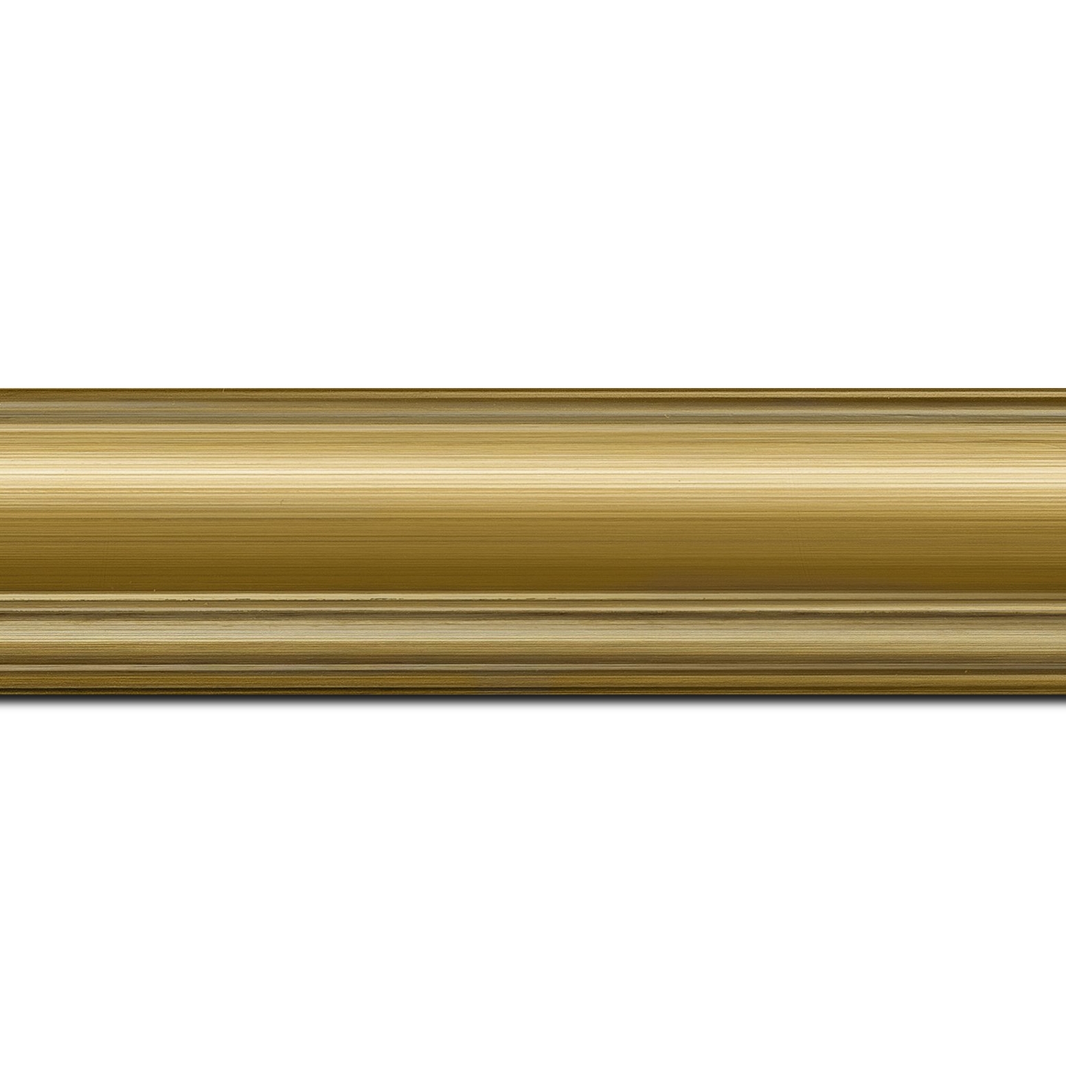 Baguette longueur 1.40m bois profil doucine inversée largeur 4.4cm or gorge or
