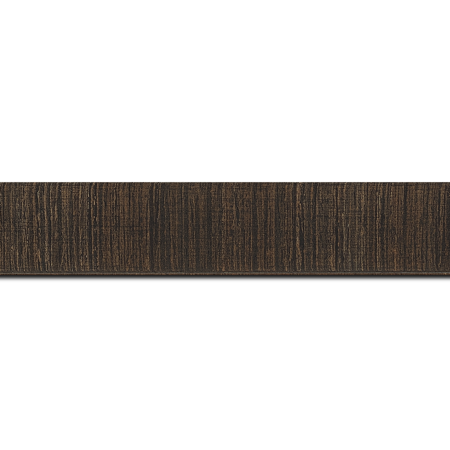 Baguette longueur 1.40m bois profil incurvé largeur 2.8cm plaquage haut de gamme teck noirci