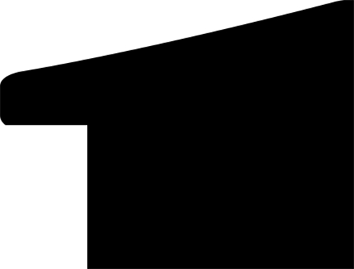 Baguette coupe droite bois profil incurvé largeur 2.8cm plaquage haut de gamme teck noirci