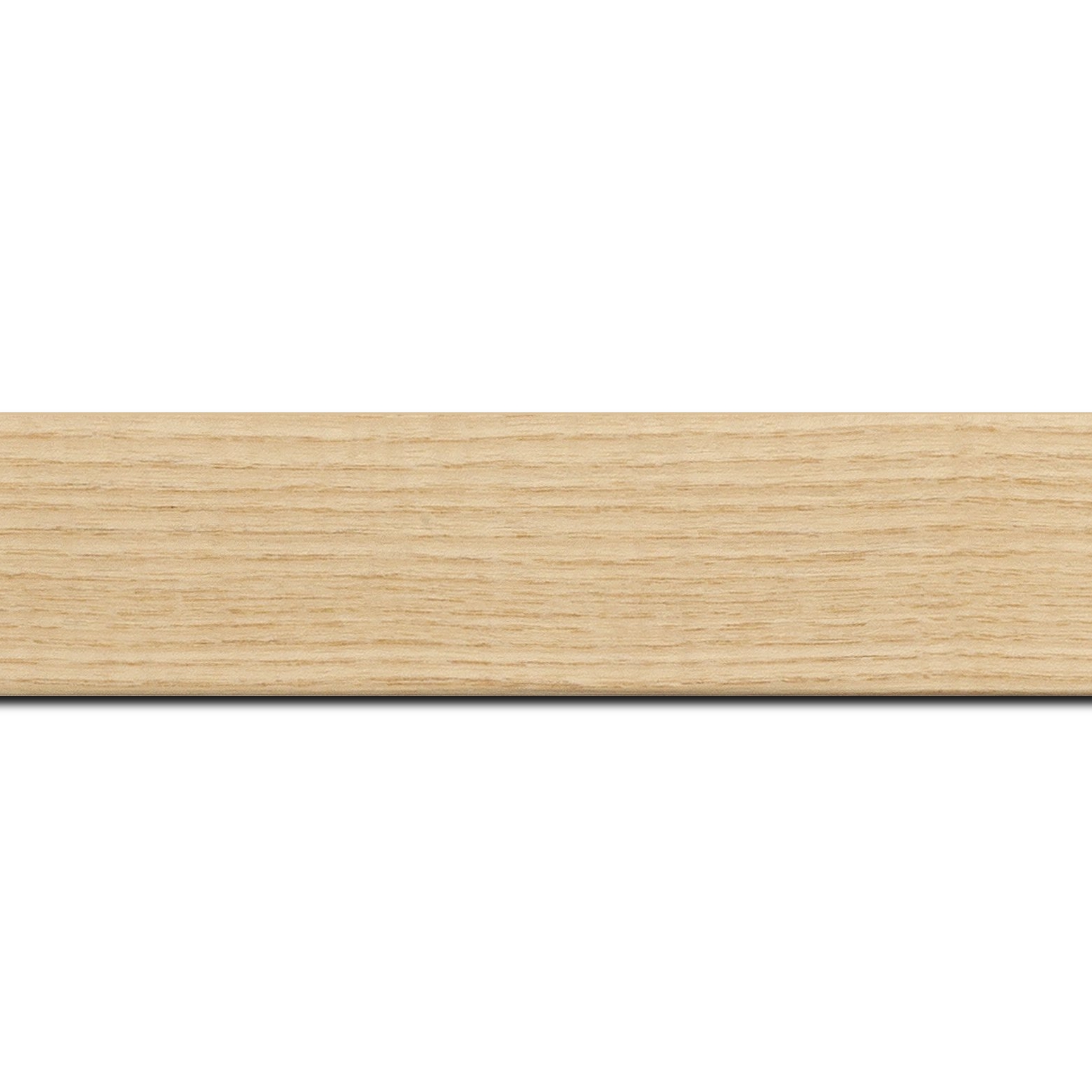 Pack par 12m, bois profil plat largeur 4cm plaquage haut de gamme frêne naturel(longueur baguette pouvant varier entre 2.40m et 3m selon arrivage des bois)