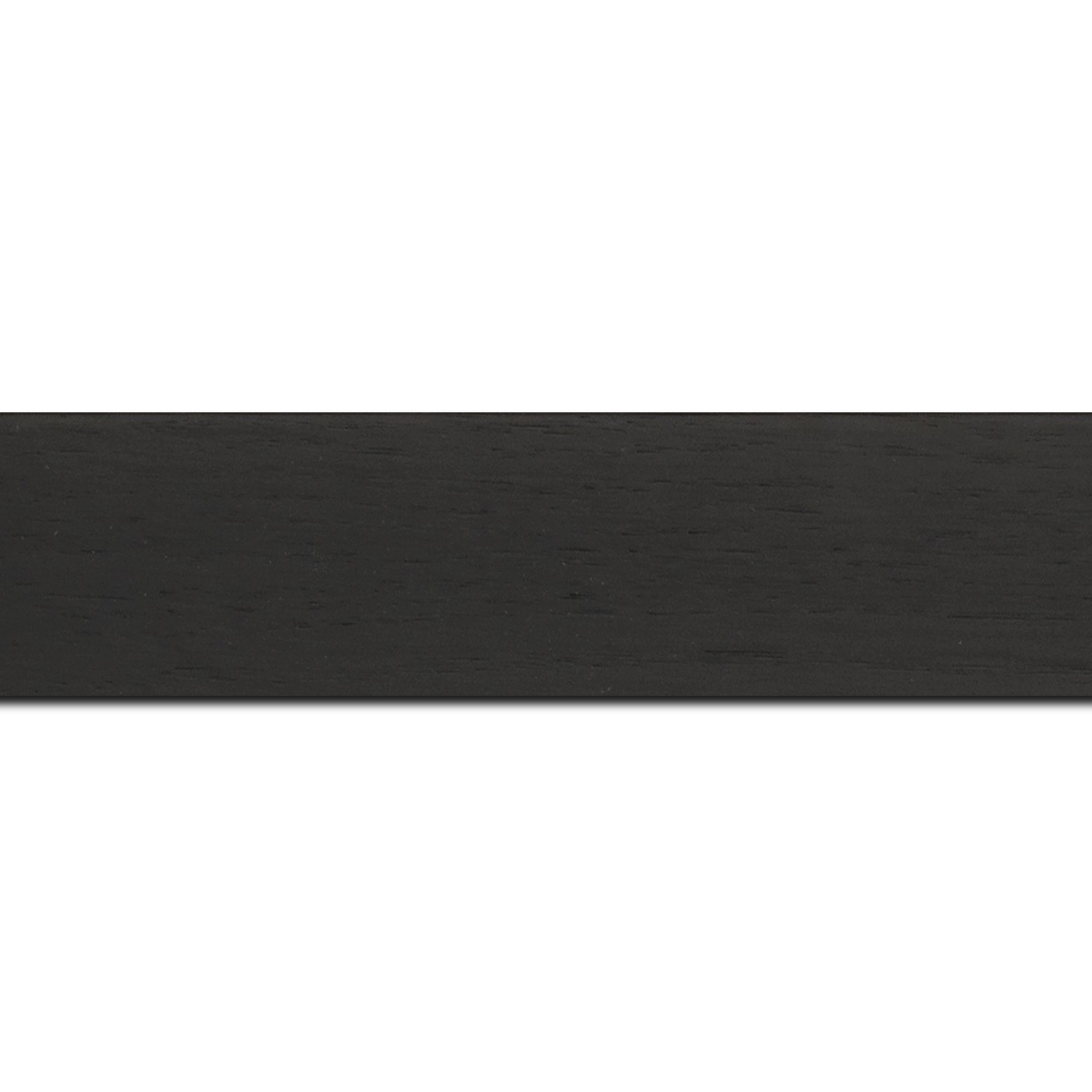 Pack par 12m, bois profil plat largeur 4cm plaquage haut de gamme chêne teinté noir(longueur baguette pouvant varier entre 2.40m et 3m selon arrivage des bois)