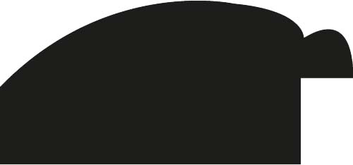 Baguette coupe droite bois profil arrondi largeur 4.7cm couleur noir mat finition pore bouché filet or mat contemporain