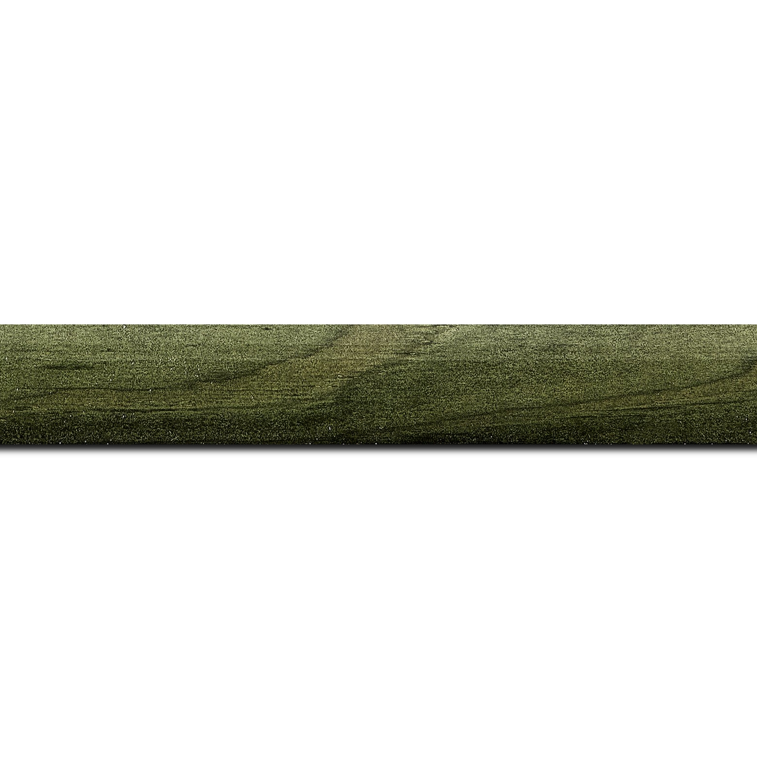 Baguette longueur 1.40m bois profil arrondi en pente plongeant largeur 2.4cm couleur vert sapin finition vernis brillant,veine du bois  apparent (pin) ,