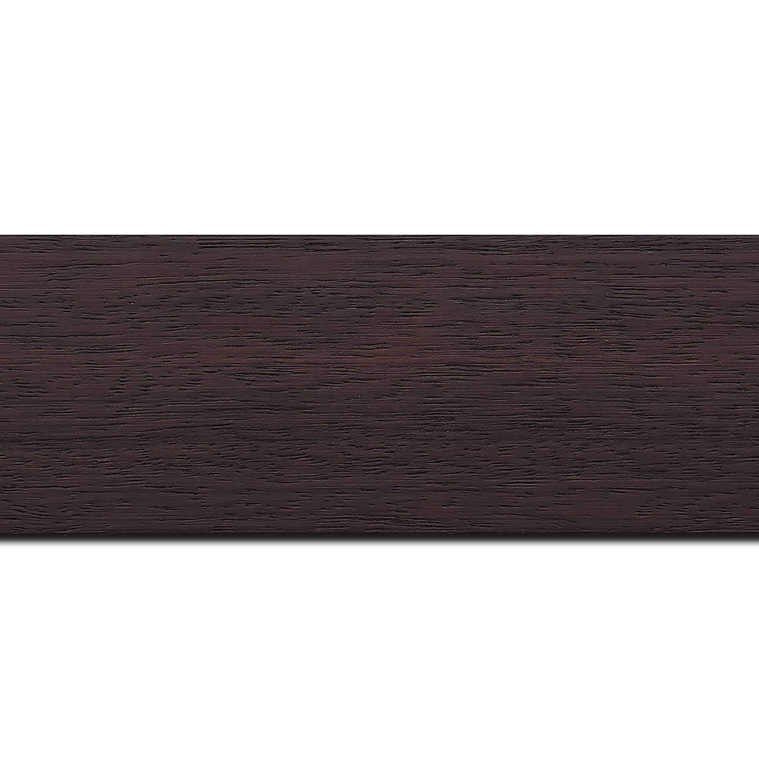 Baguette longueur 1.40m bois profil plat largeur 5.9cm couleur marron foncé satiné