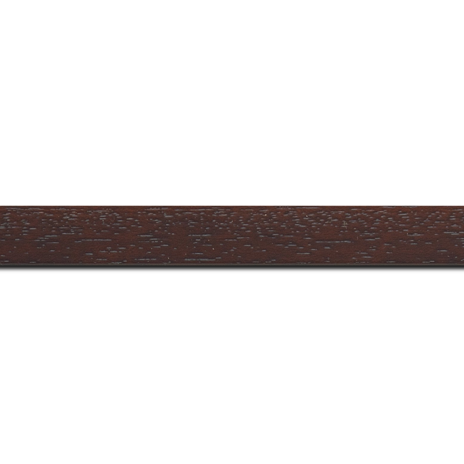 Baguette longueur 1.40m bois profil plat largeur 2cm hauteur 3.3cm marron foncé satiné (aussi appelé cache clou)