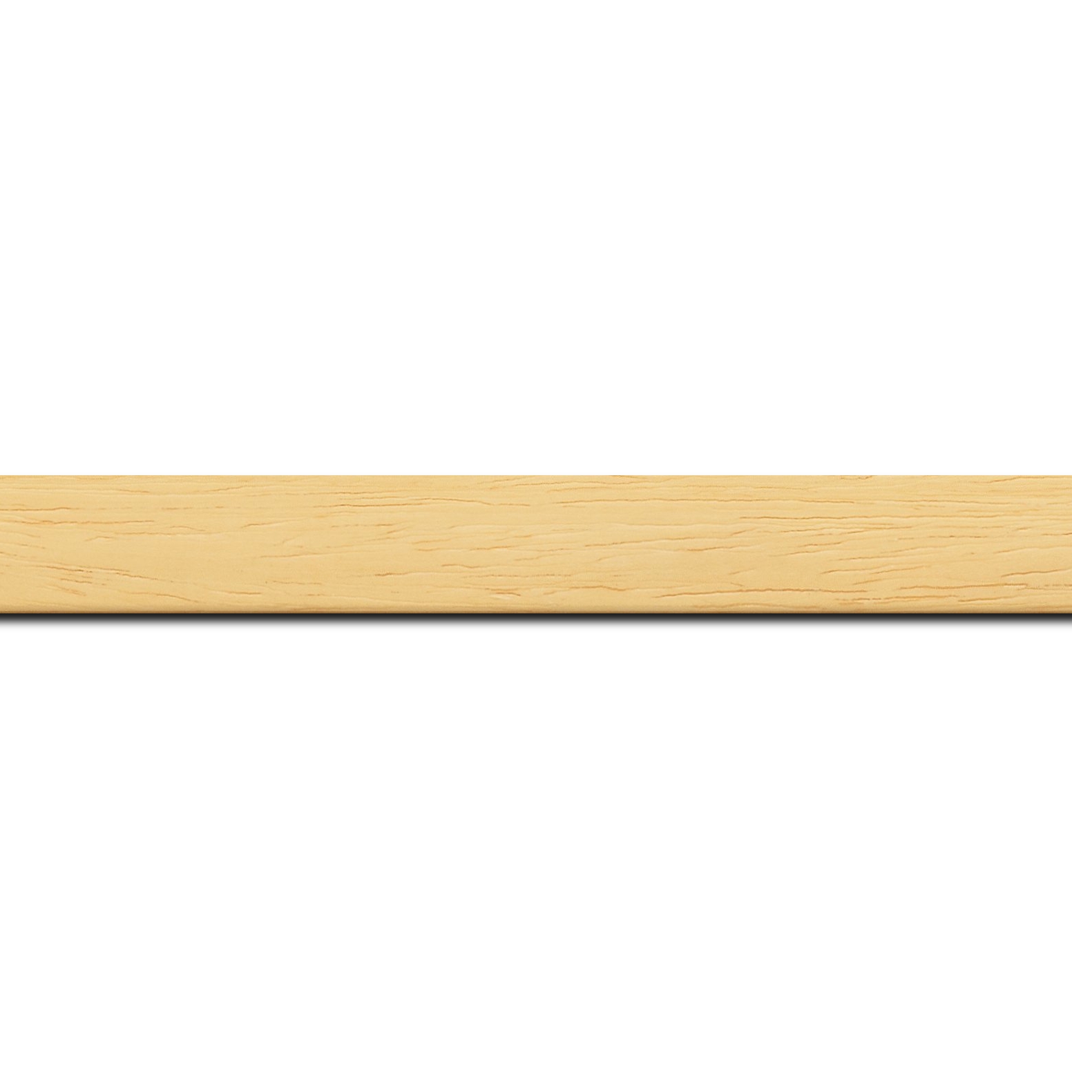 Baguette longueur 1.40m bois profil plat largeur 2cm hauteur 3.3cm couleur naturel satiné (aussi appelé cache clou)