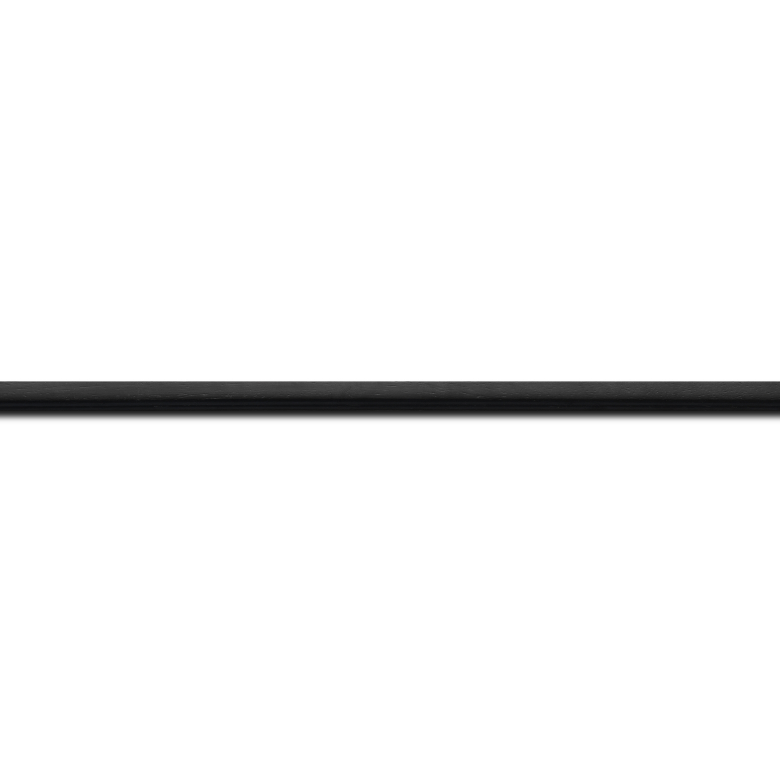 Baguette longueur 1.40m bois profil bombé largeur 2.4cm couleur noir satiné