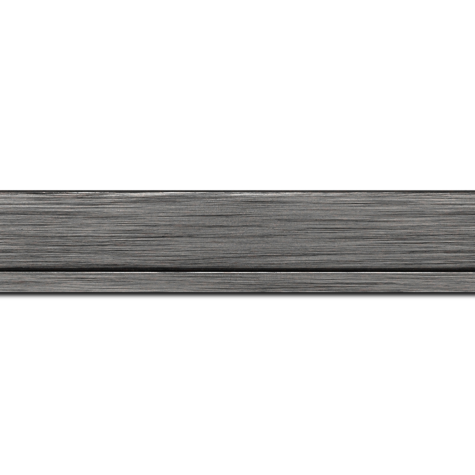 Baguette longueur 1.40m bois profil plat largeur 3.3cm couleur plomb filet plomb