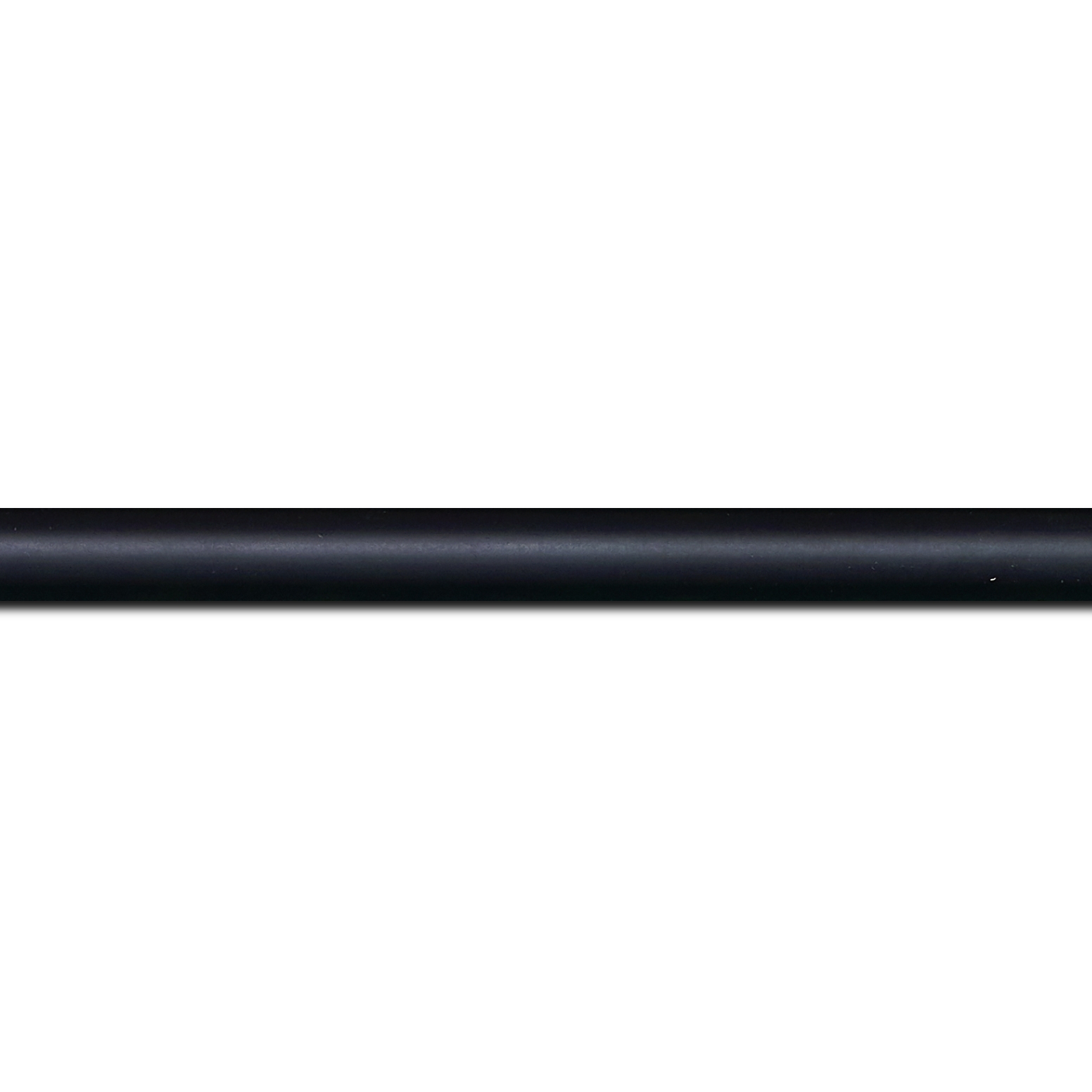 Baguette longueur 1.40m bois profil demi rond largeur 1.5cm couleur noir mat