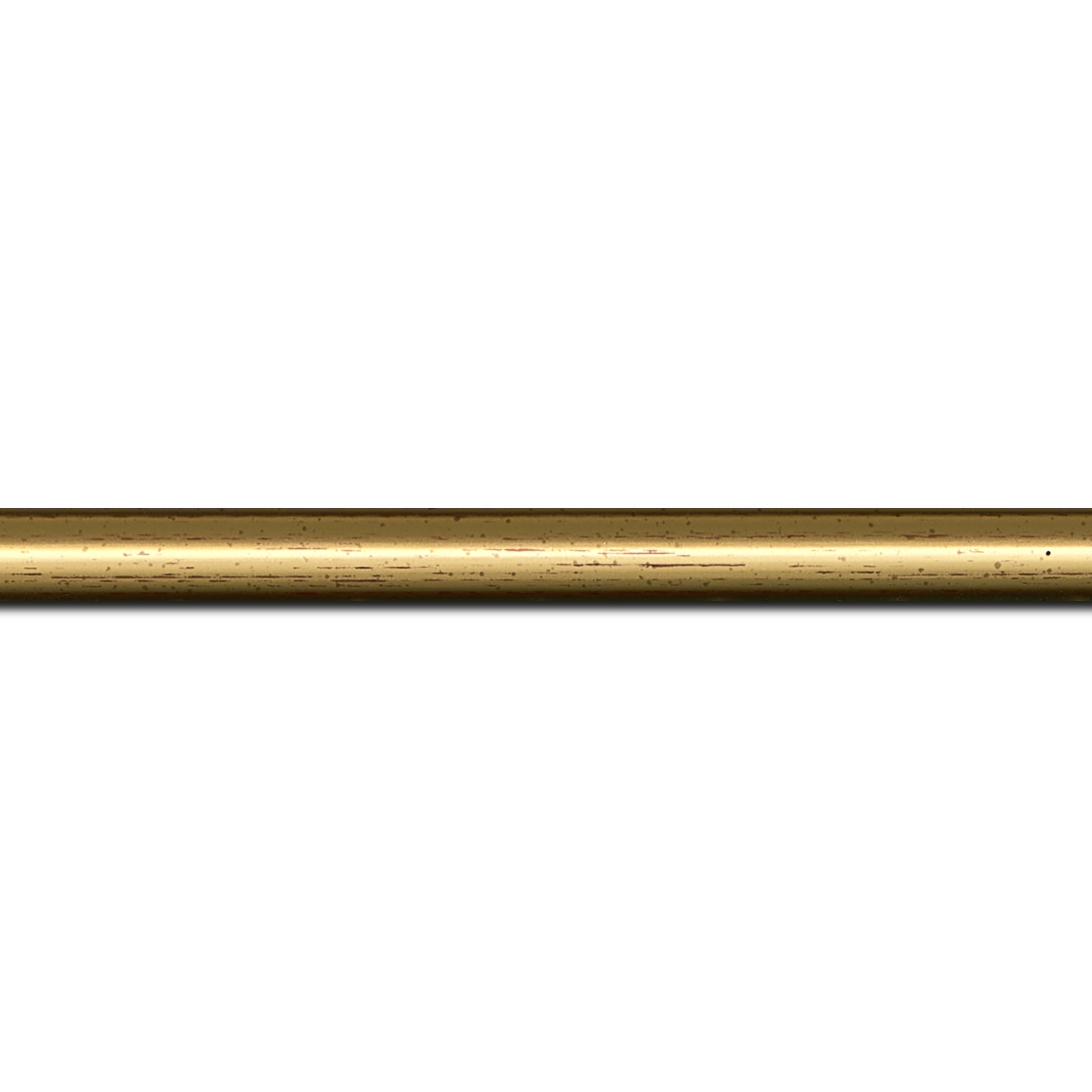Baguette longueur 1.40m bois profil demi rond largeur 1.5cm couleur or