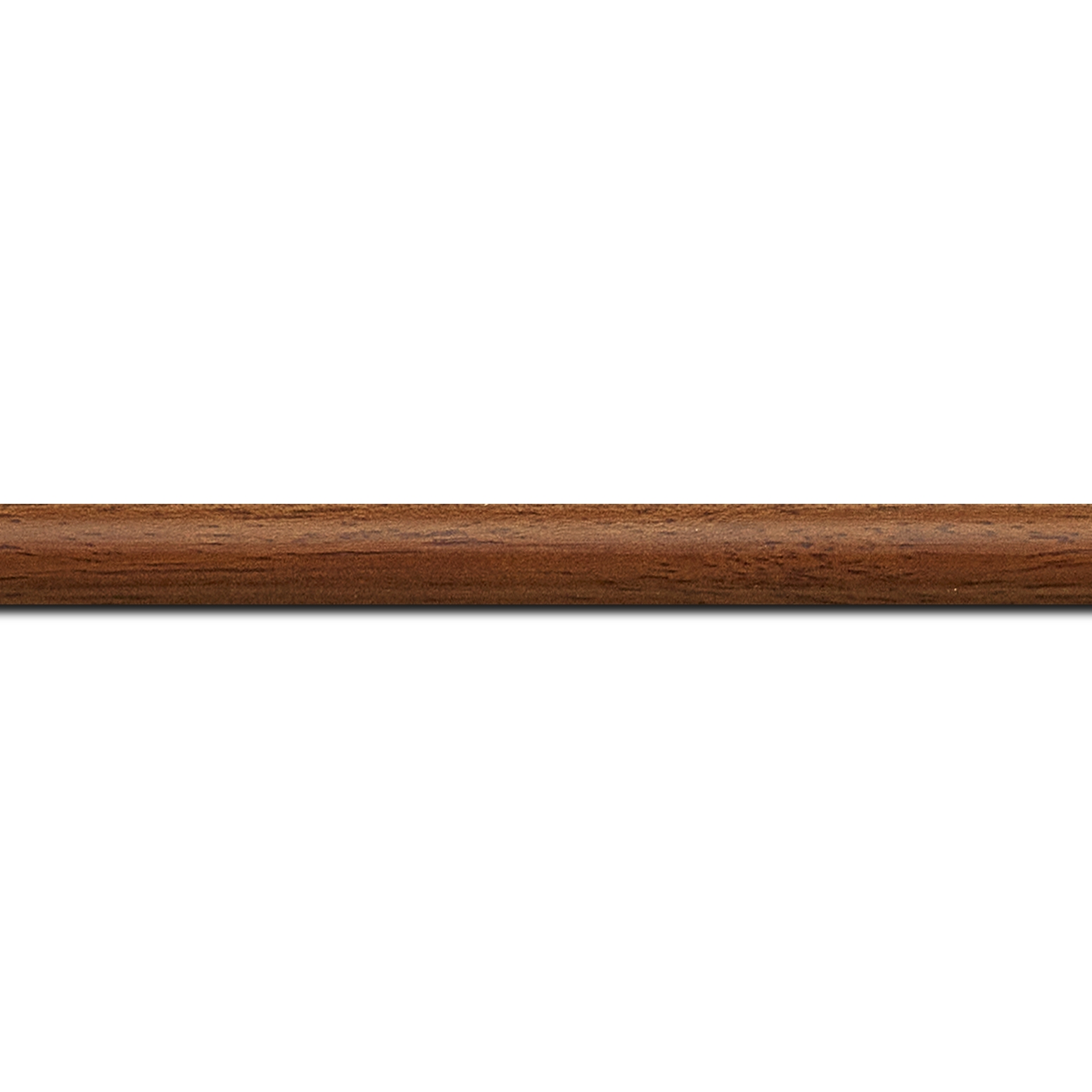 Baguette longueur 1.40m bois profil demi rond largeur 1.5cm couleur marron ton bois extérieur ébène