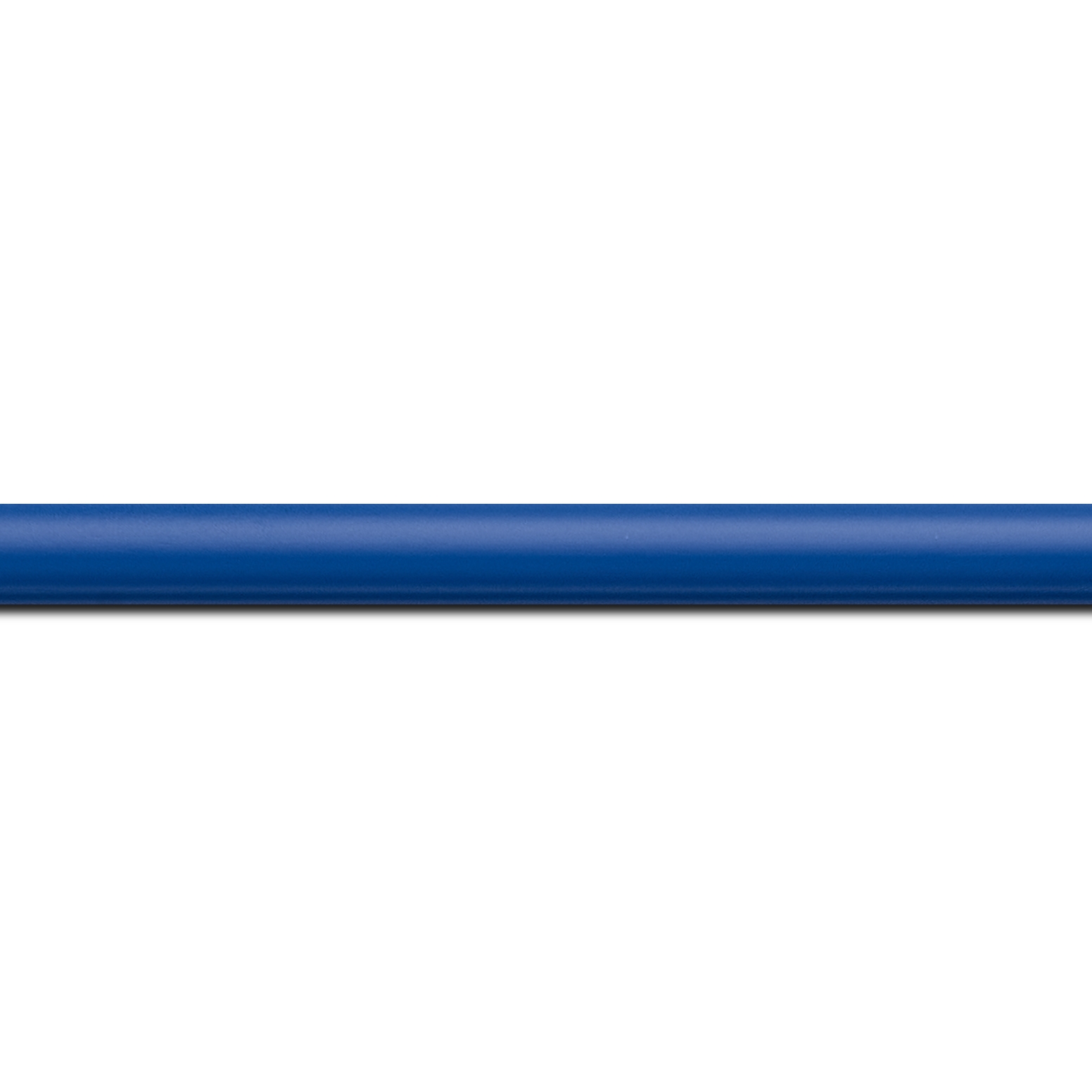 Baguette longueur 1.40m bois profil demi rond largeur 1.5cm couleur bleu français mat