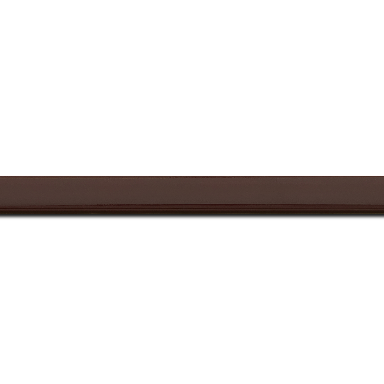 Baguette service précoupé Bois profil méplat largeur 1.4cm couleur bordeaux laqué