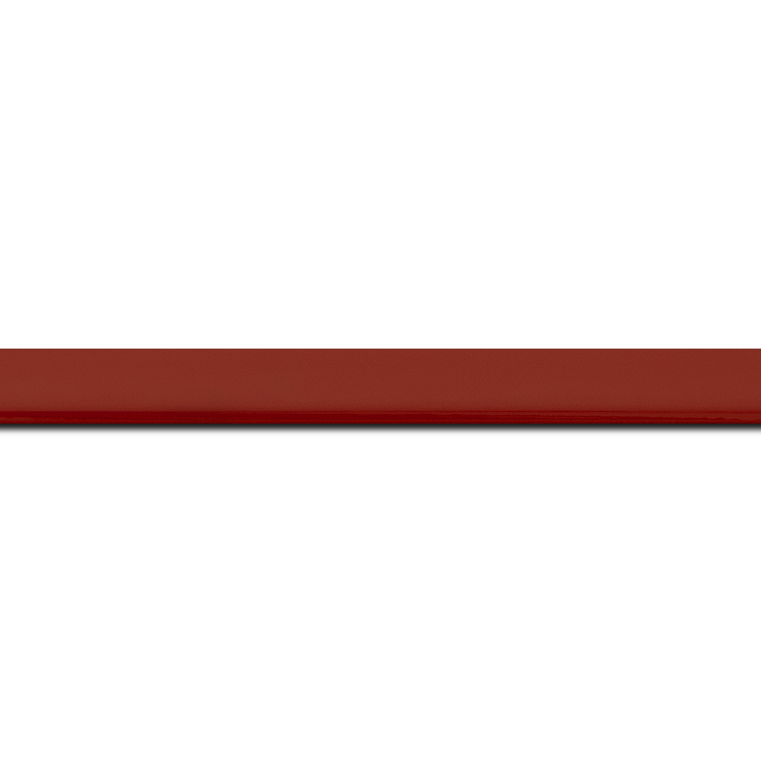Baguette service précoupé Bois profil méplat largeur 1.4cm couleur rouge laqué