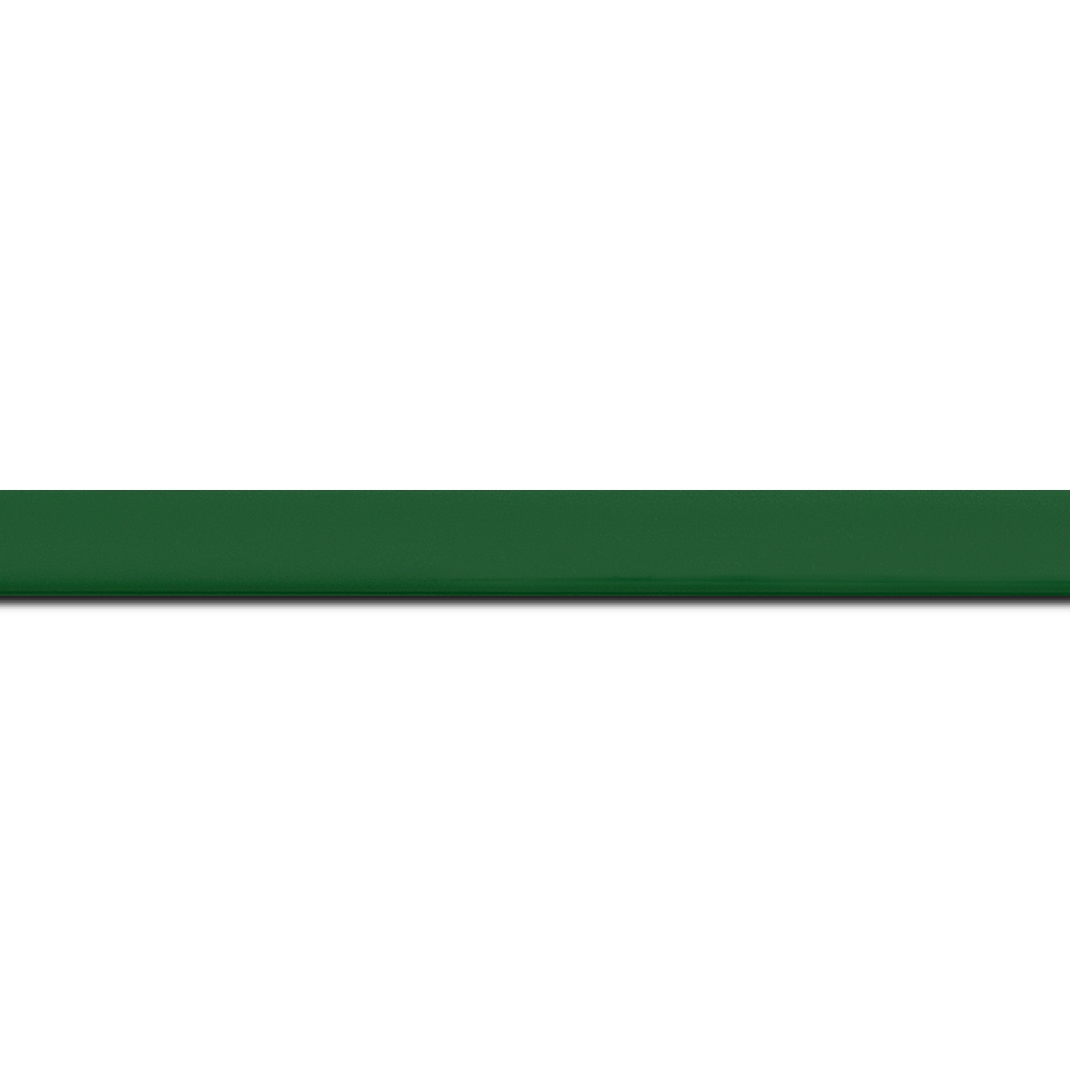 Baguette service précoupé Bois profil méplat largeur 1.4cm couleur vert anglais laqué