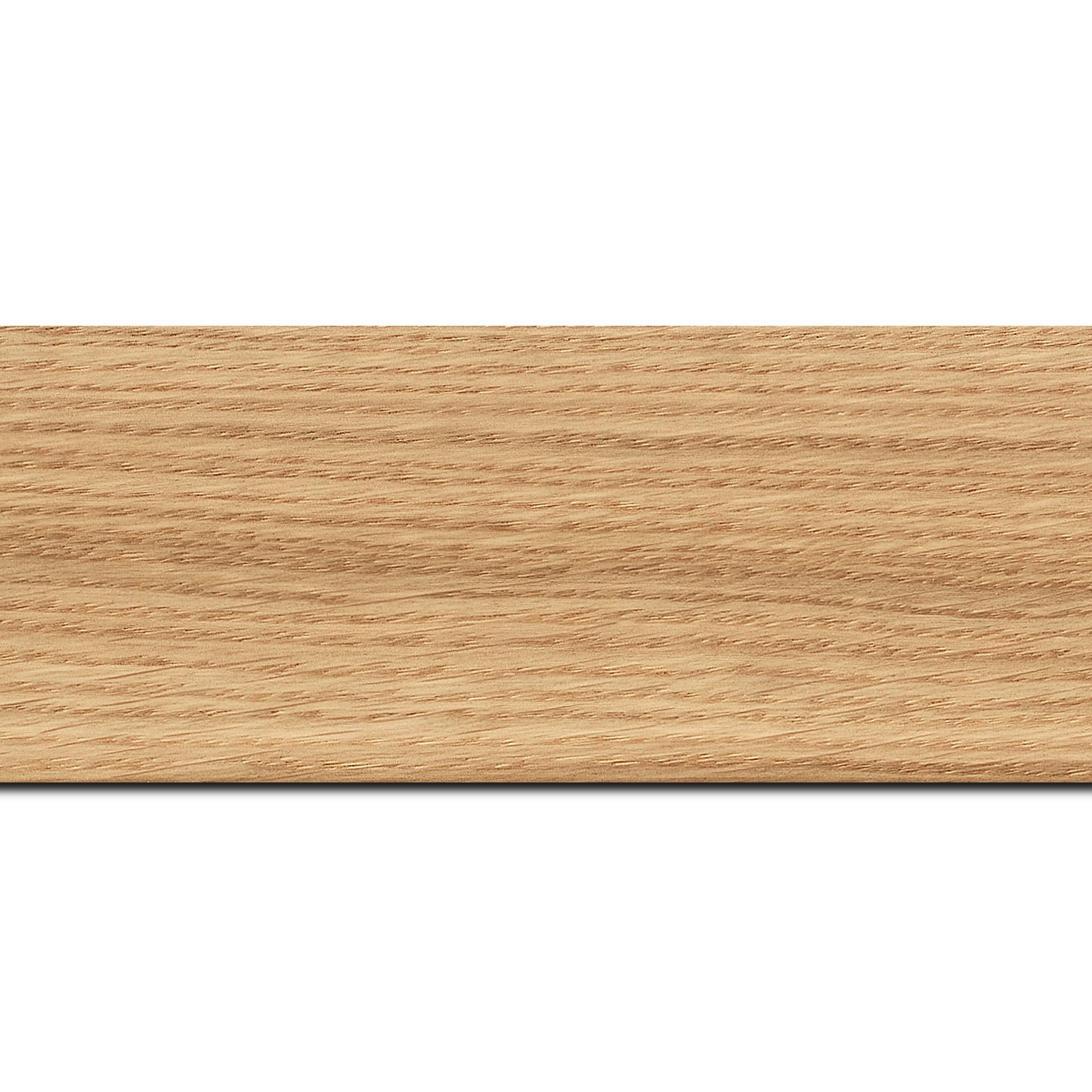 Pack par 12m, bois profil plat largeur 6.3cm plaquage haut de gamme chêne naturel(longueur baguette pouvant varier entre 2.40m et 3m selon arrivage des bois)