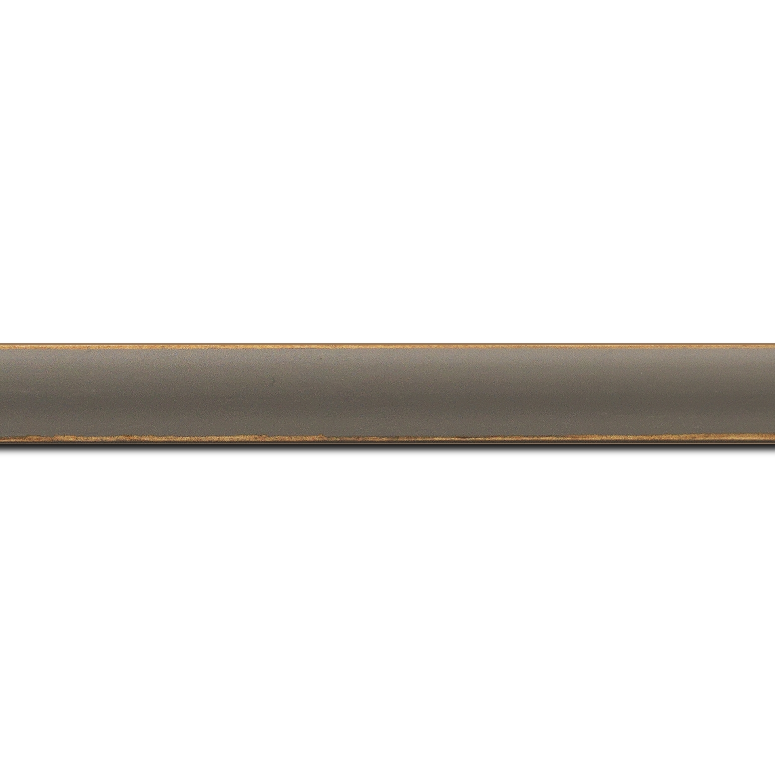 Baguette longueur 1.40m bois profil incurvé largeur 1.9cm couleur gris foncé mat bord ressuyé