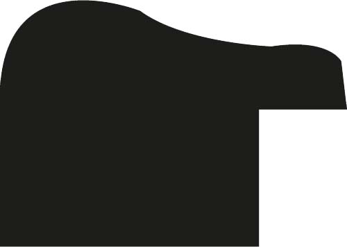 Baguette 12m bois profil incurvé largeur 1.9cm couleur noir mat bord ressuyé