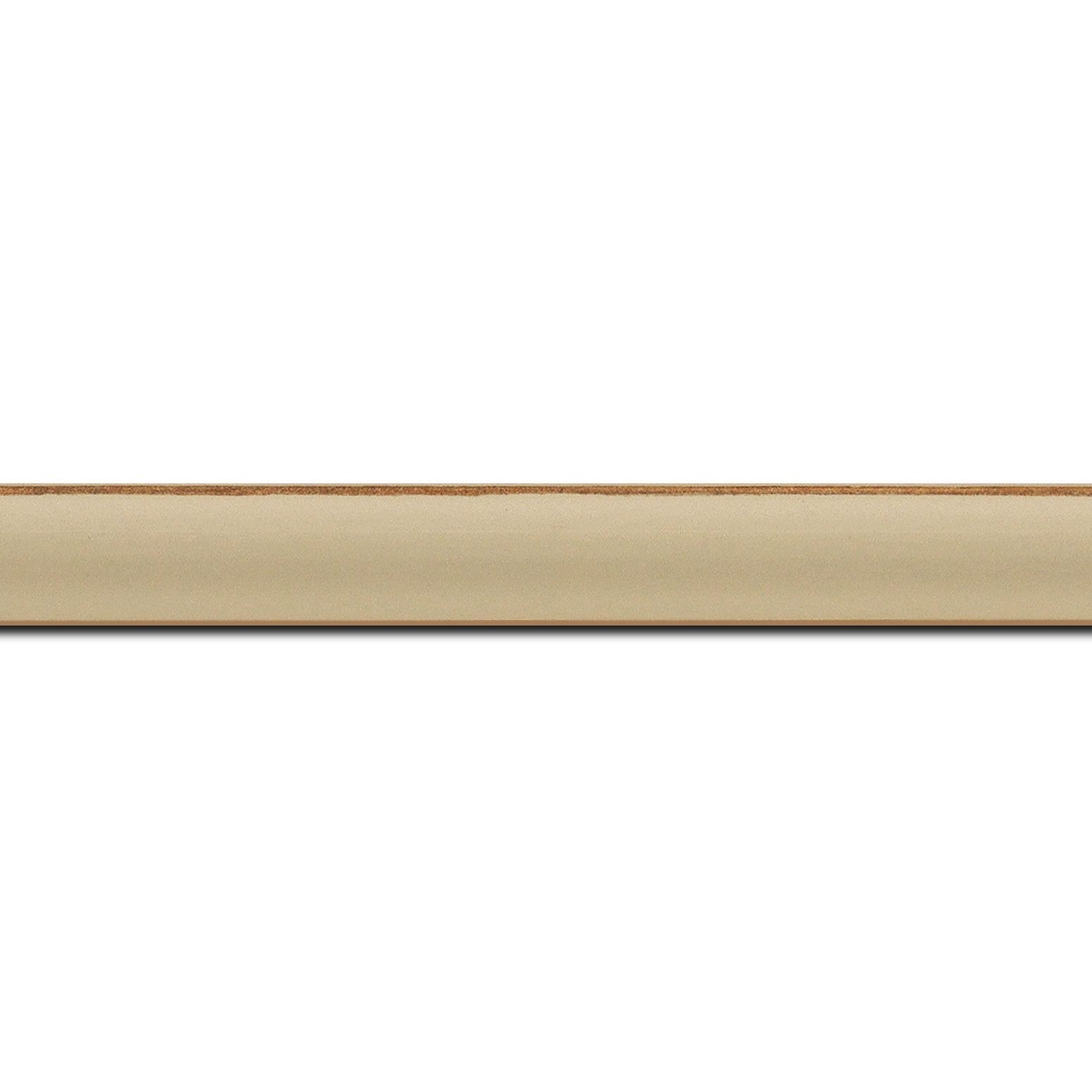 Baguette longueur 1.40m bois profil incurvé largeur 1.9cm couleur moka mat bord ressuyé