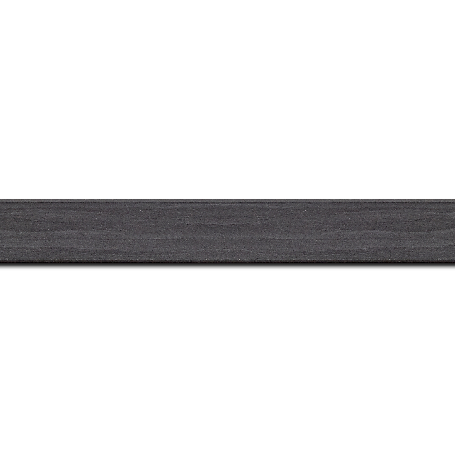 Pack par 12m, bois profil plat largeur 2cm décor bois noir ébène(longueur baguette pouvant varier entre 2.40m et 3m selon arrivage des bois)