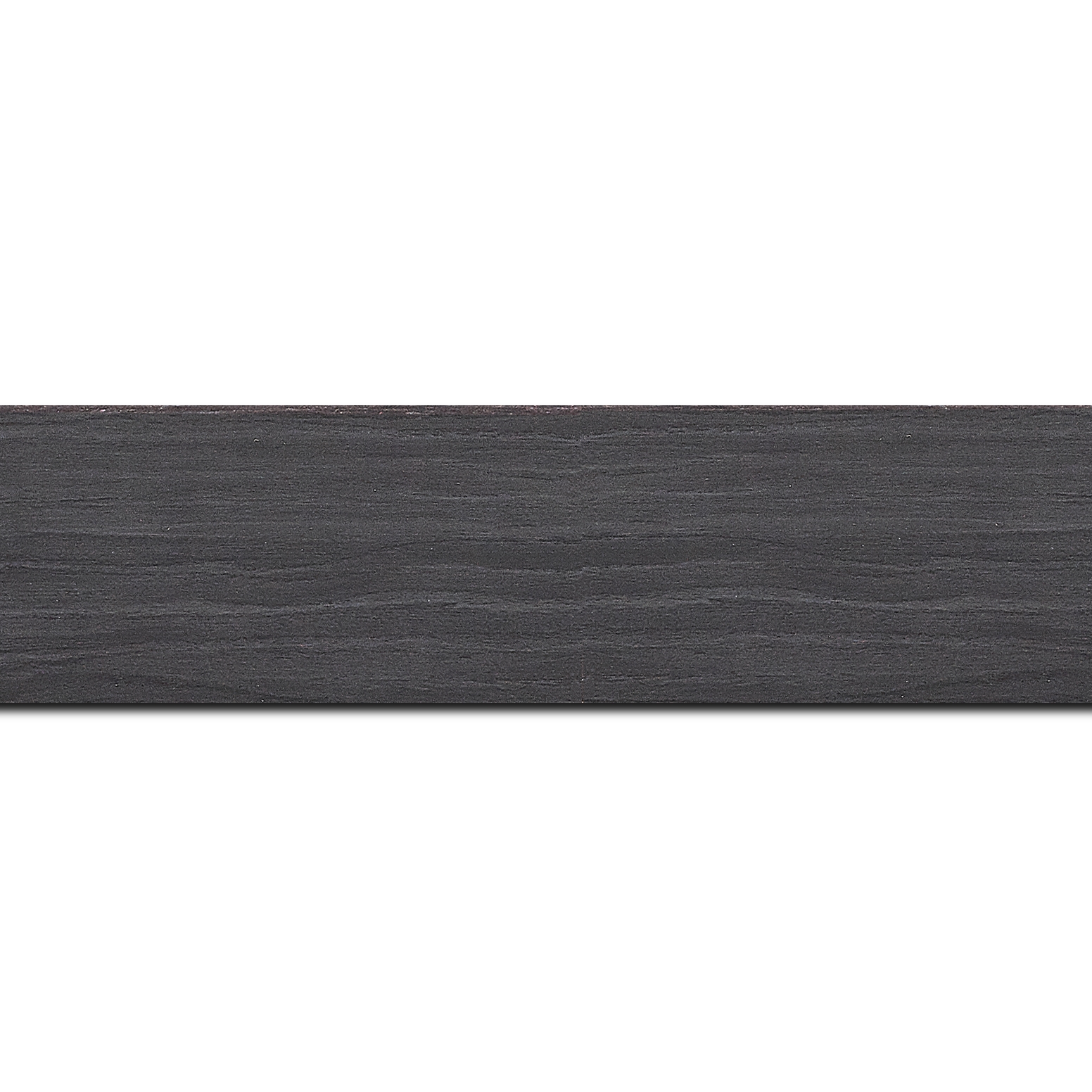 Pack par 12m, bois profil plat largeur 4.2cm décor bois noir ébène(longueur baguette pouvant varier entre 2.40m et 3m selon arrivage des bois)