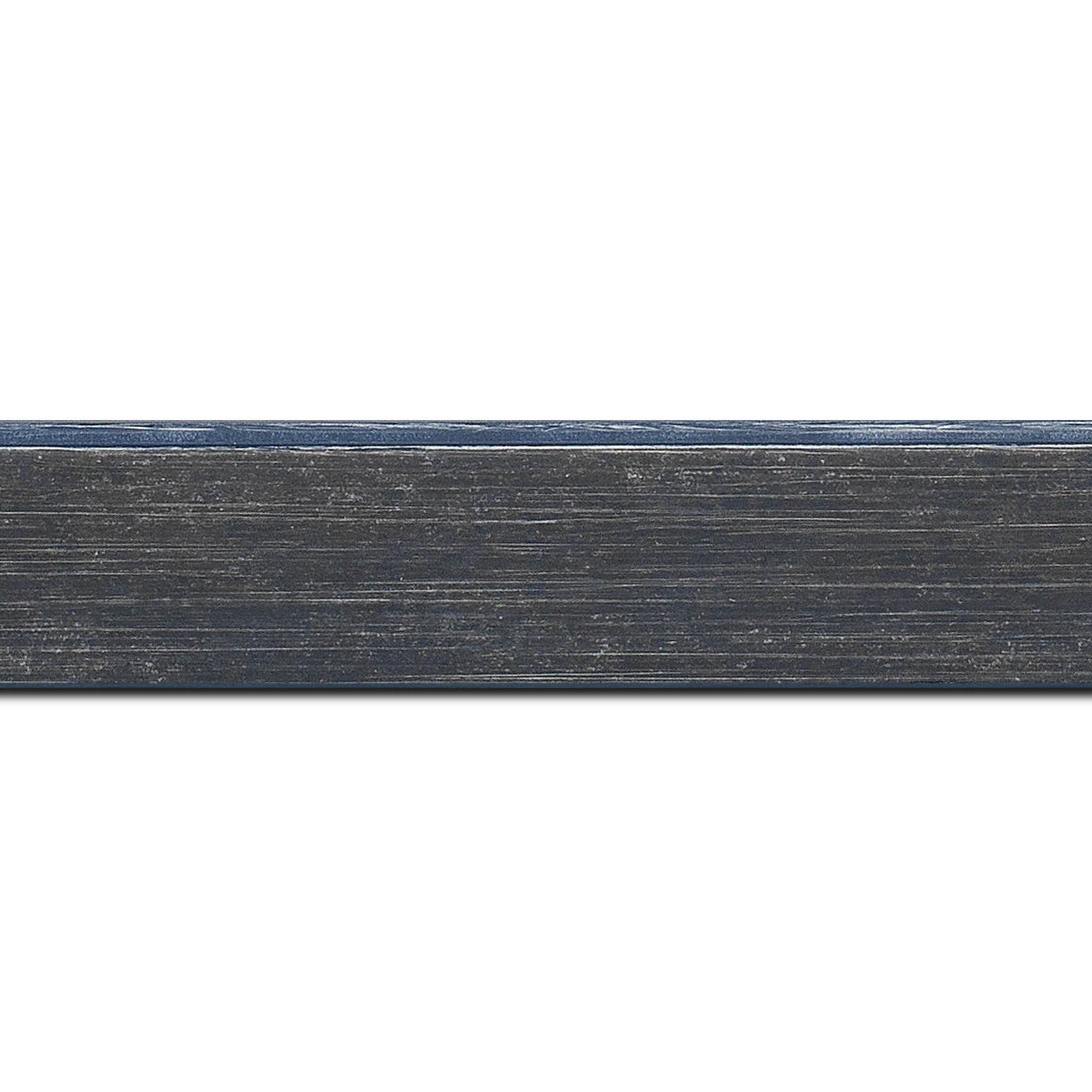 Baguette longueur 1.40m bois profil plat incliné largeur 3.7cm couleur bleu pétrole effet ressuyé