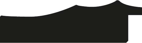 Baguette 12m bois profil plat ondulé largeur 5.9cm noir antique filet or