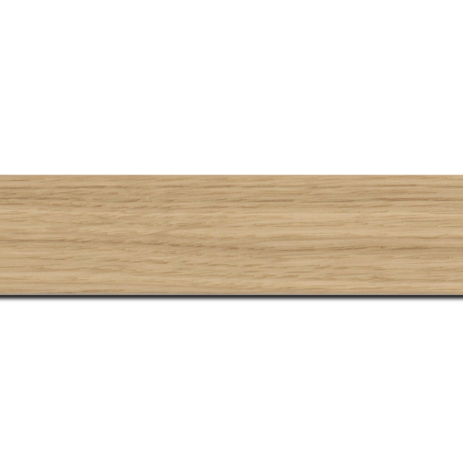 Pack par 12m, bois profil plat largeur 4cm plaquage haut de gamme chêne naturel(longueur baguette pouvant varier entre 2.40m et 3m selon arrivage des bois)