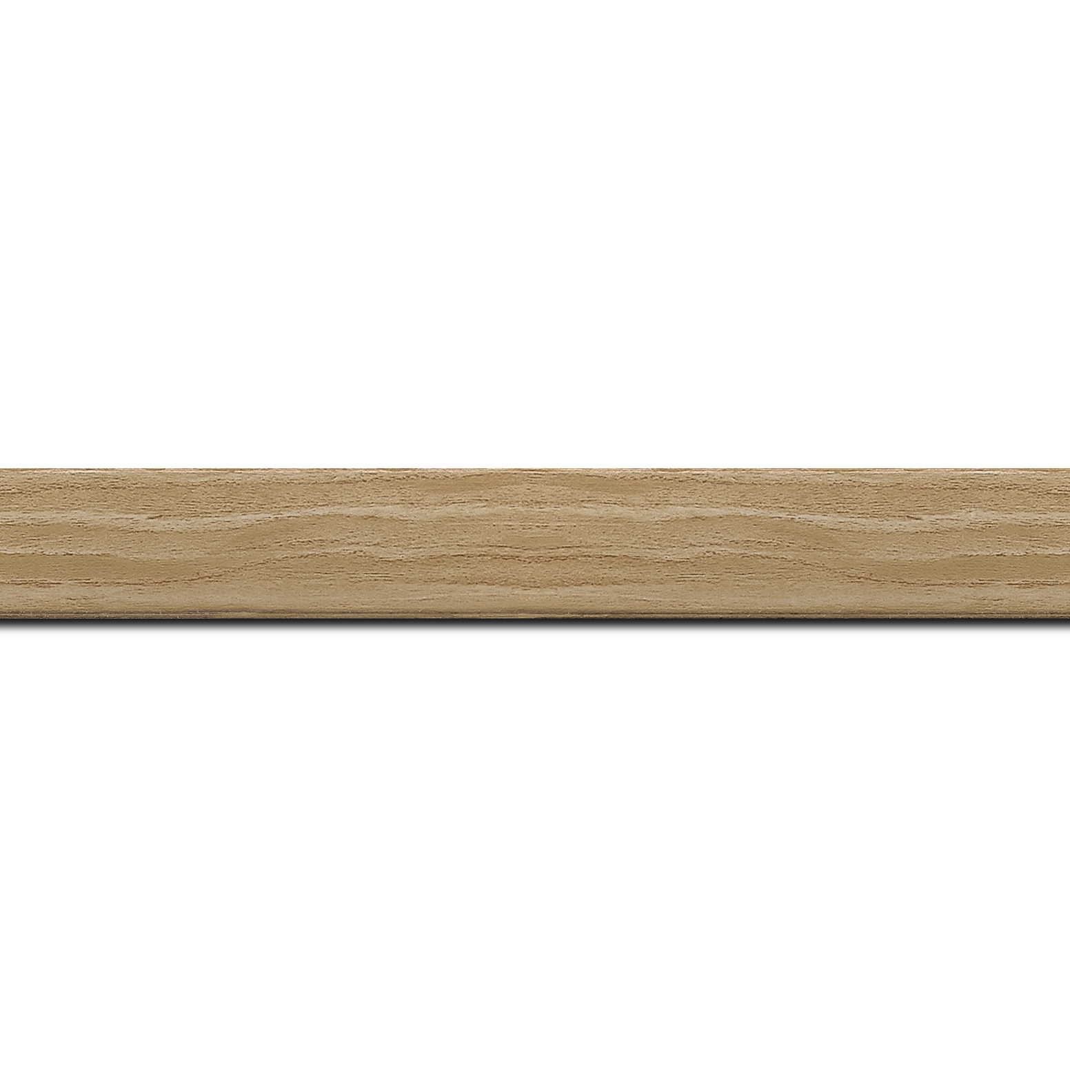 Pack par 12m, bois profil plat largeur 2.6cm hauteur 5cm décor bois naturel(longueur baguette pouvant varier entre 2.40m et 3m selon arrivage des bois)