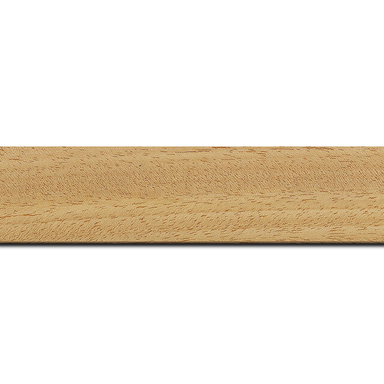 Baguette longueur 1.40m bois profil plat largeur 3.8cm ayous massif naturel (sans vernis,peut être peint...)
