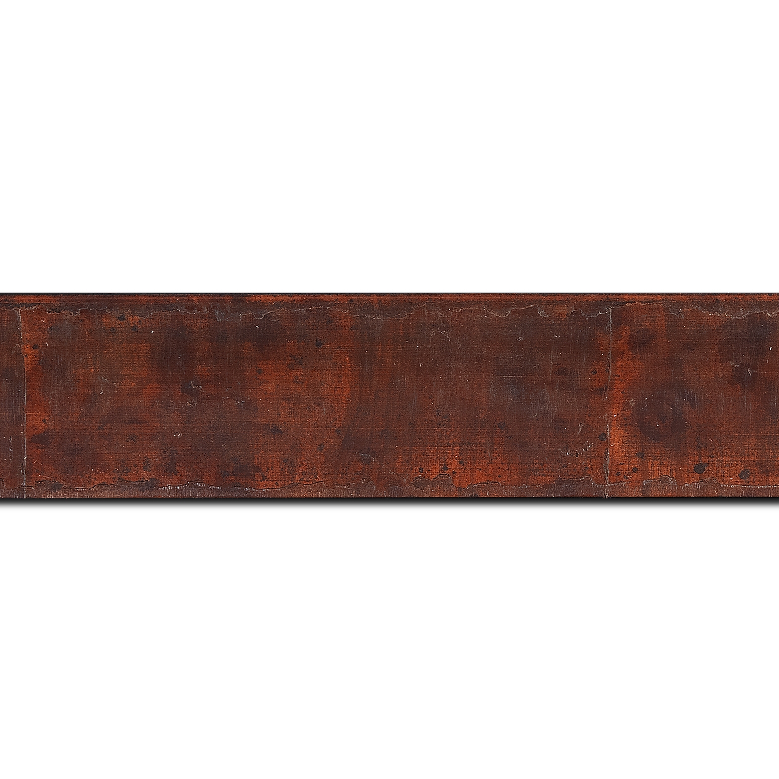 Baguette longueur 1.40m bois profil incurvé largeur 4.1cm couleur marron foncé  effet plaquage