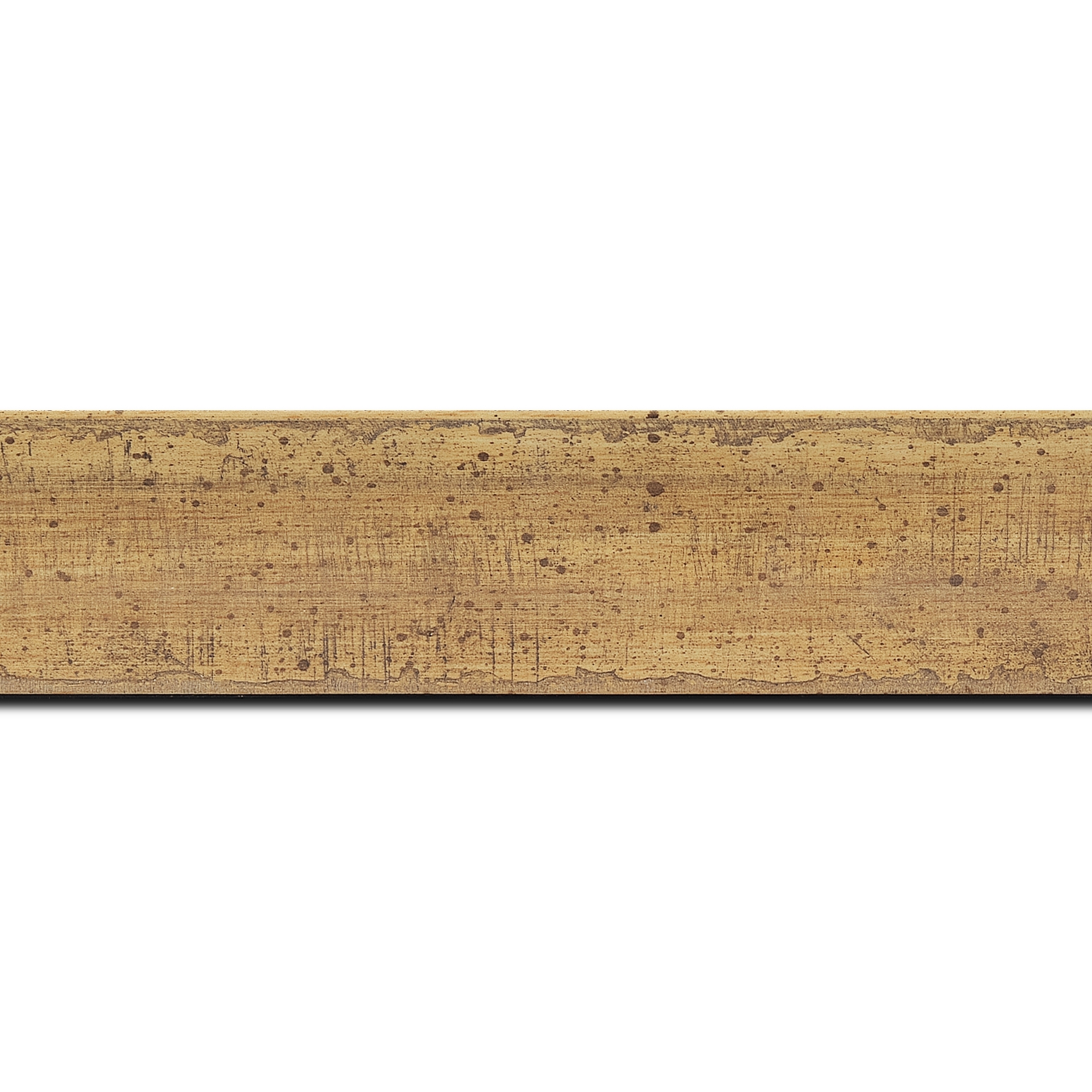 Baguette longueur 1.40m bois profil incurvé largeur 4.1cm couleur marron tres clair  effet plaquage