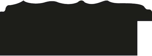 Baguette 12m bois profil plat largeur 7cm couleur noir mat effet tourbillon