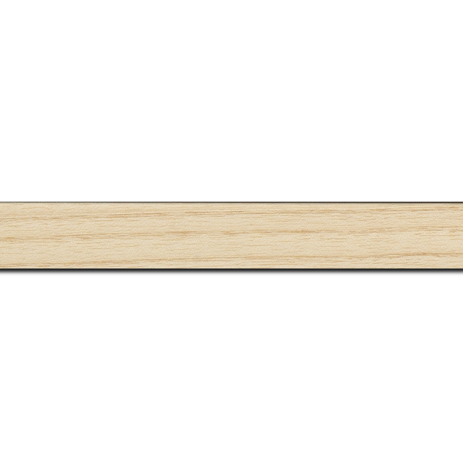 Baguette longueur 1.40m bois profil plat largeur 2.1cm hauteur 3.1cm plaquage haut de gamme frêne naturel