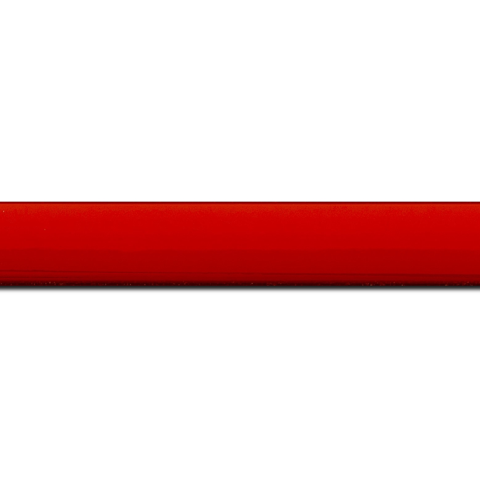 Baguette longueur 1.40m bois profil méplat largeur 2.3cm couleur rouge laqué