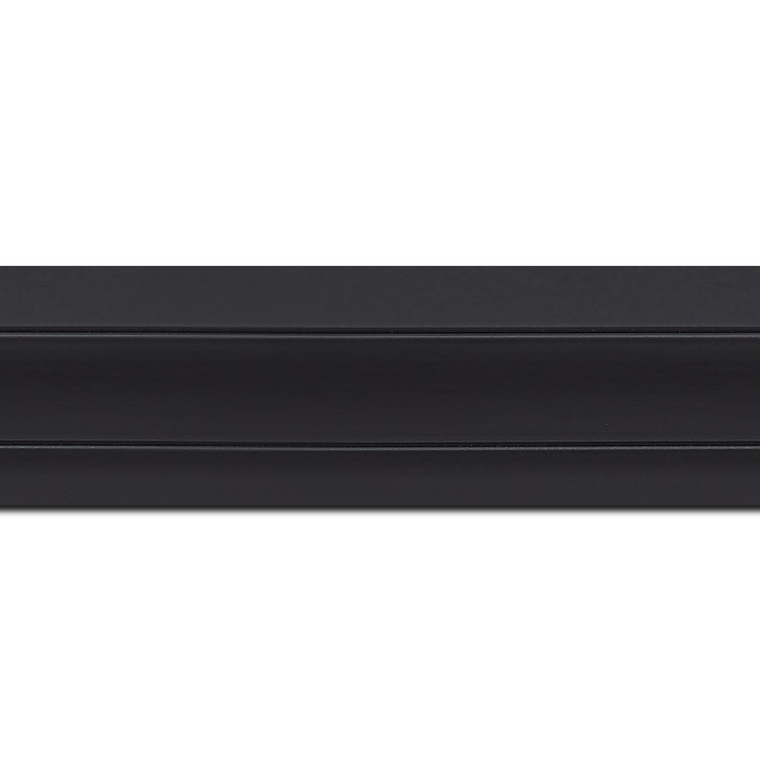 Baguette longueur 1.40m bois caisse américaine xl profil escalier largeur 4.9cm noir mat (spécialement conçu pour les châssis 3d d'une épaisseur de 3 à 4cm)