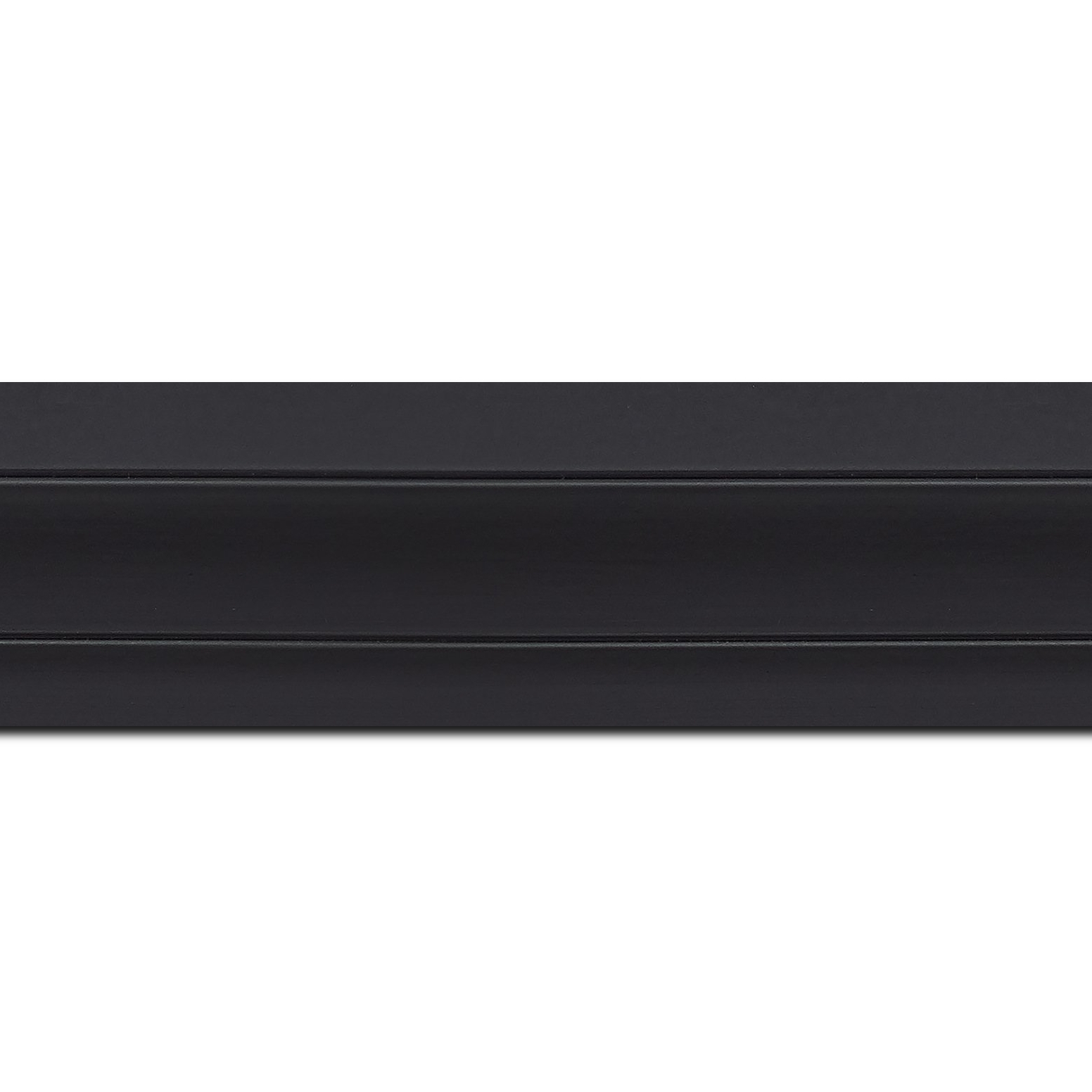 Baguette longueur 1.40m bois caisse américaine xl profil escalier largeur 4.9cm noir mat (spécialement conçu pour les châssis 3d d'une épaisseur de 3 à 4cm)