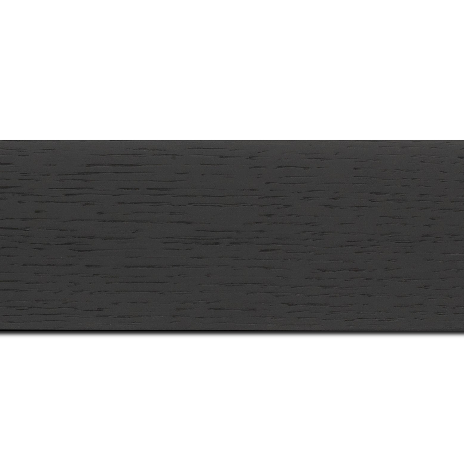 Baguette longueur 1.40m bois profil plat largeur 6.3cm plaquage haut de gamme chêne teinté noir