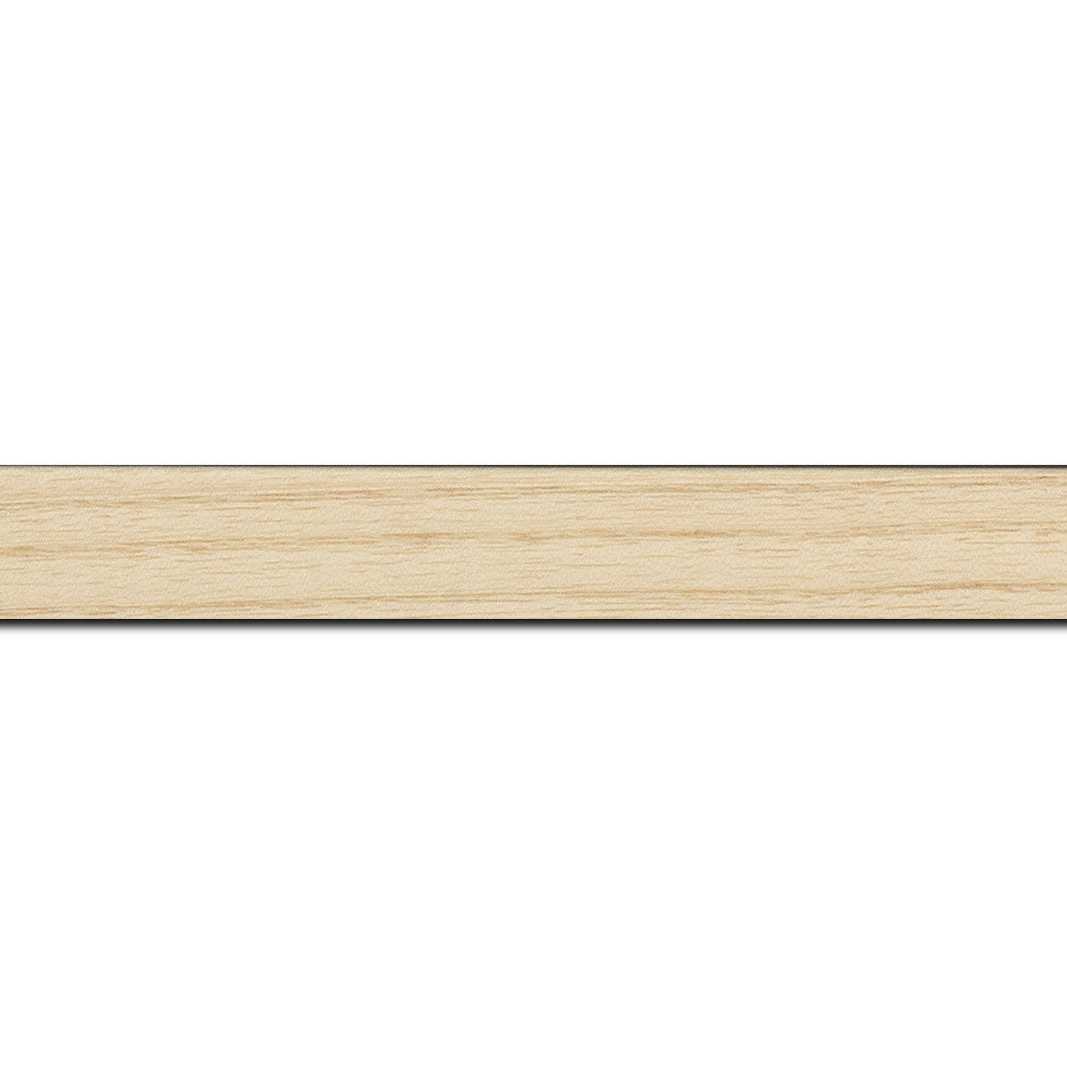 Pack par 12m, bois profil plat largeur 2.1cm hauteur 3.1cm plaquage haut de gamme frêne naturel(longueur baguette pouvant varier entre 2.40m et 3m selon arrivage des bois)