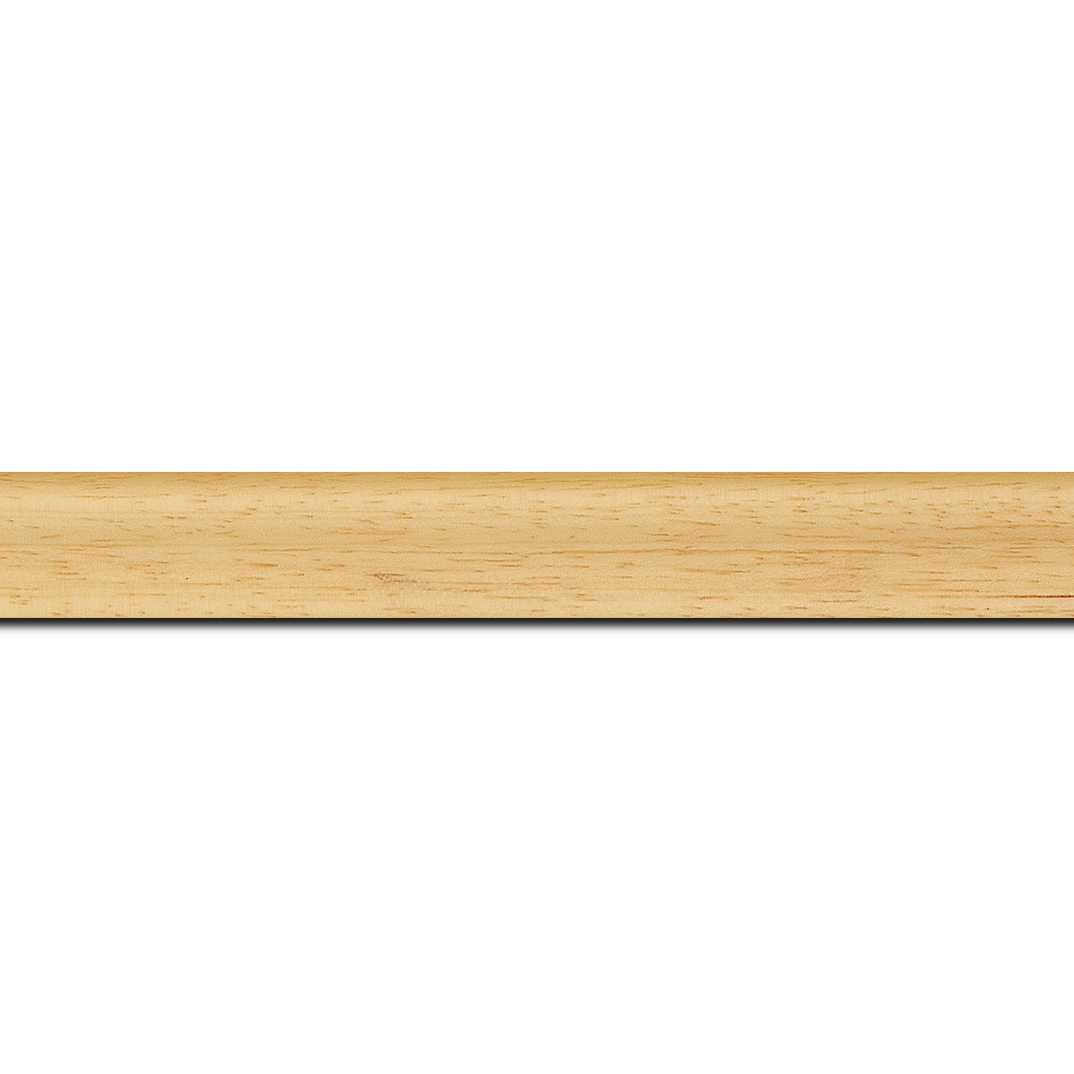 Pack par 12m, bois profil incurvé largeur 2.1cm couleur naturel satiné (longueur baguette pouvant varier entre 2.40m et 3m selon arrivage des bois)