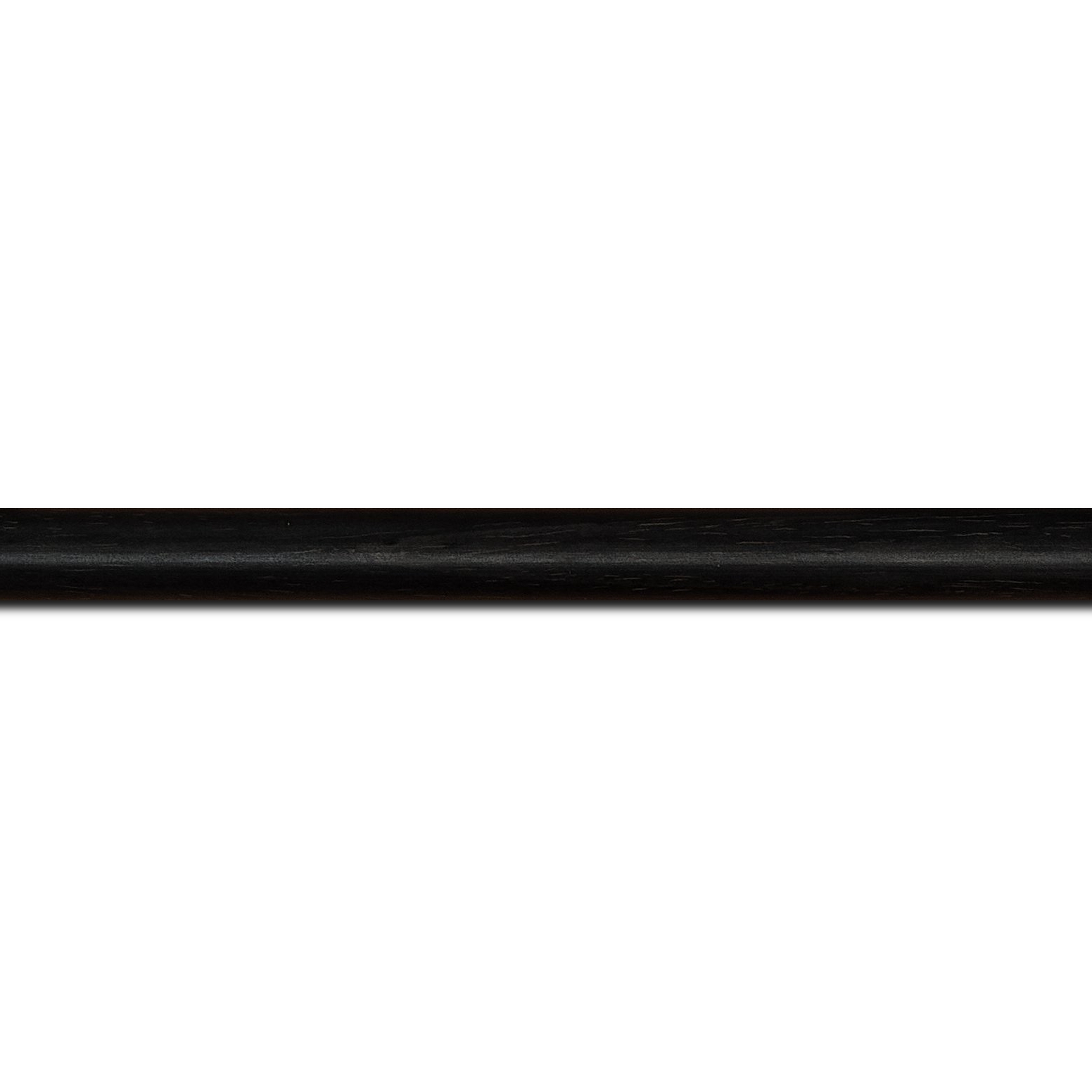 Baguette longueur 1.40m bois profil demi rond largeur 1.5cm couleur noir anthracite